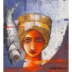 Zohaib Rind, 12 x 14 Inch, Acrylic On Canvas, Figurative Painting, AC-ZR-173